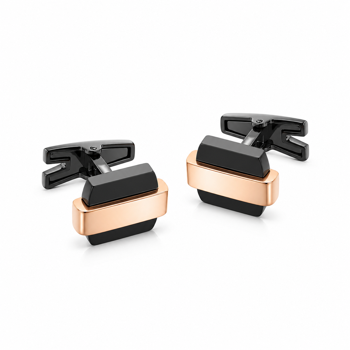 Comete COM UGM102 Men's Customizable Steel Cufflinks