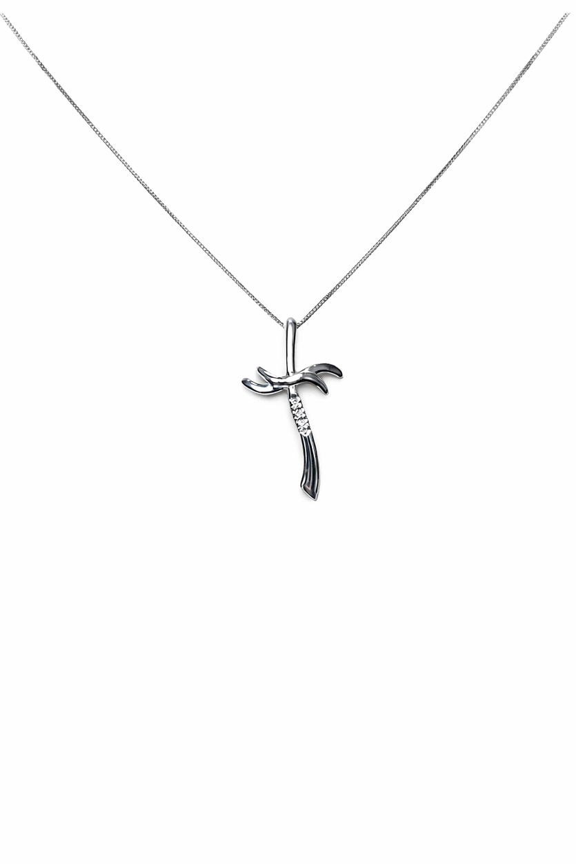 Collana da Donna con Croce in oro 9Kt e diamanti KIOTO CR9KT-3M