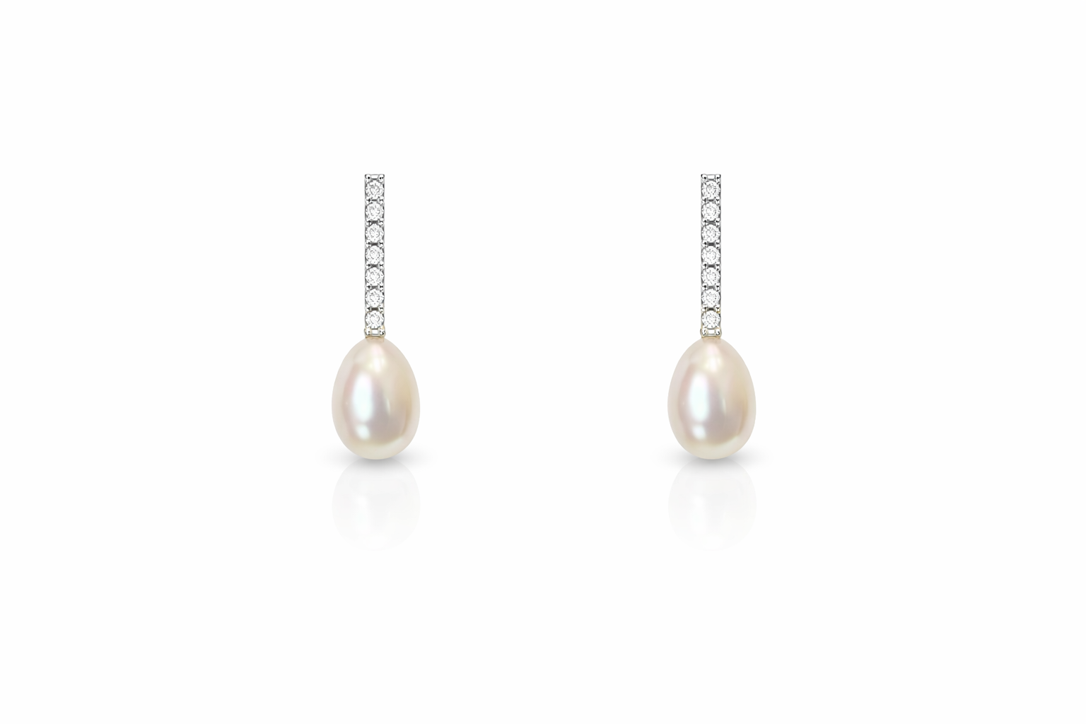 Orecchini da Donna con Perla in oro 9Kt e diamanti KIOTO ORPE9KT-5P/7OV