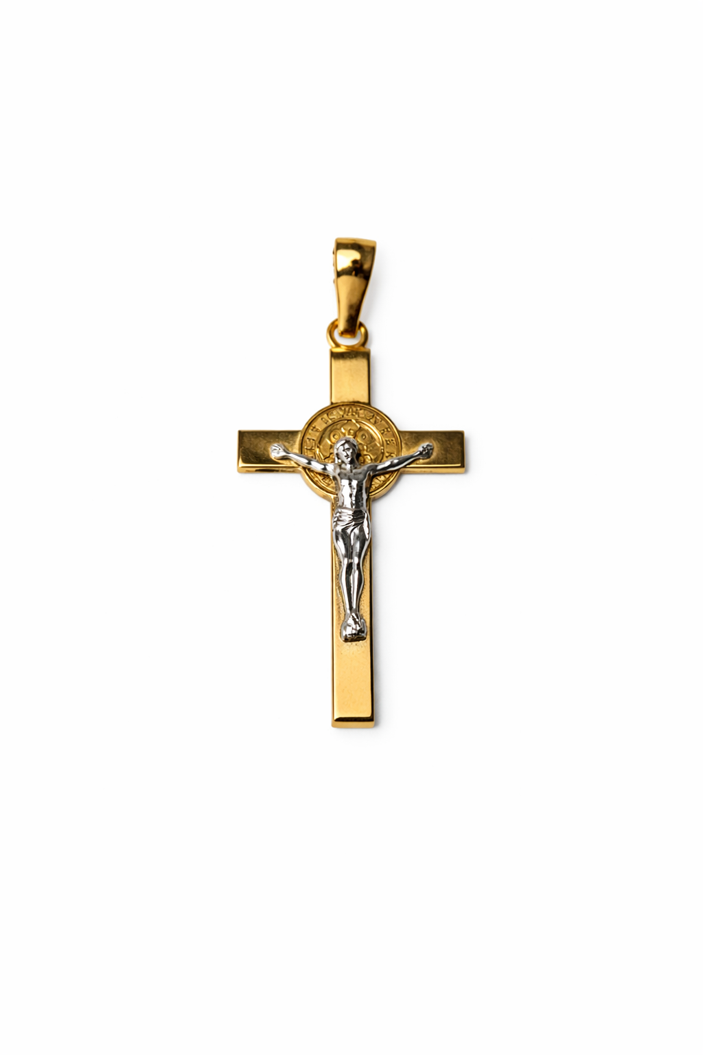Ciondolo Croce da Uomo bicolore in oro 18Kt TIZIANO TIZ ORCND 248