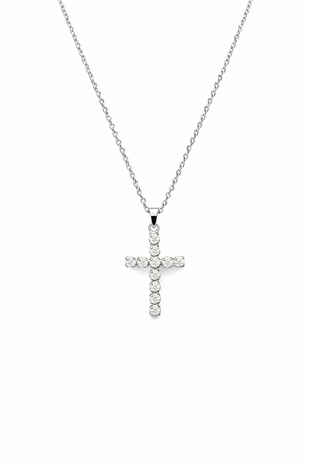 Collana con Croce Unisex in oro 18Kt e diamanti 0.55ct TIZ ORCROC/1