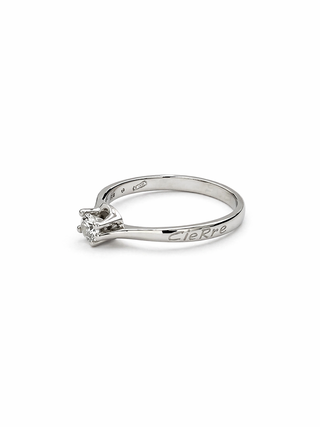 Anello Solitario da Donna in oro 18Kt e diamanti CIERRE CIE SOL20