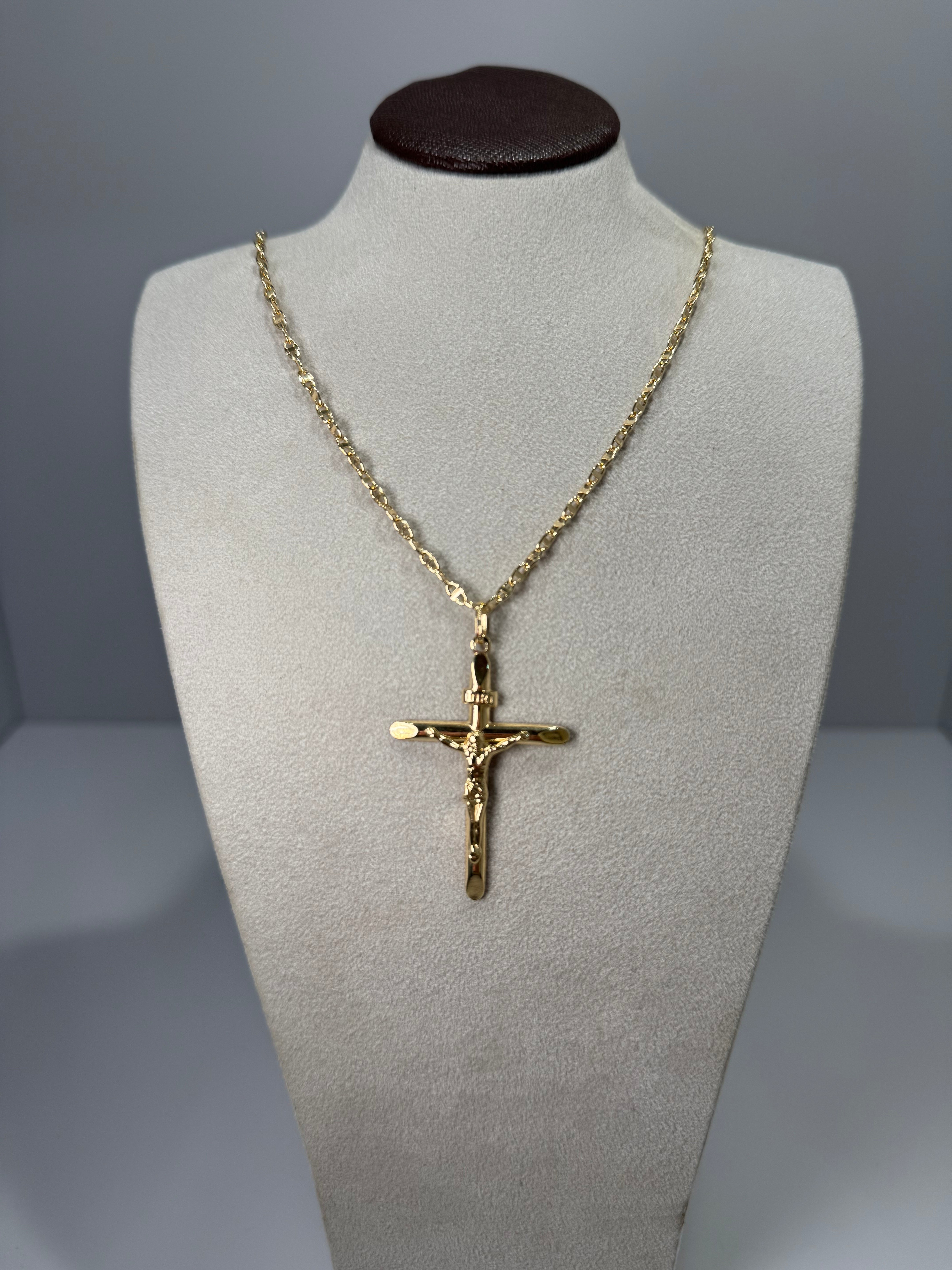 Collana con Croce in Oro Giallo 18kt