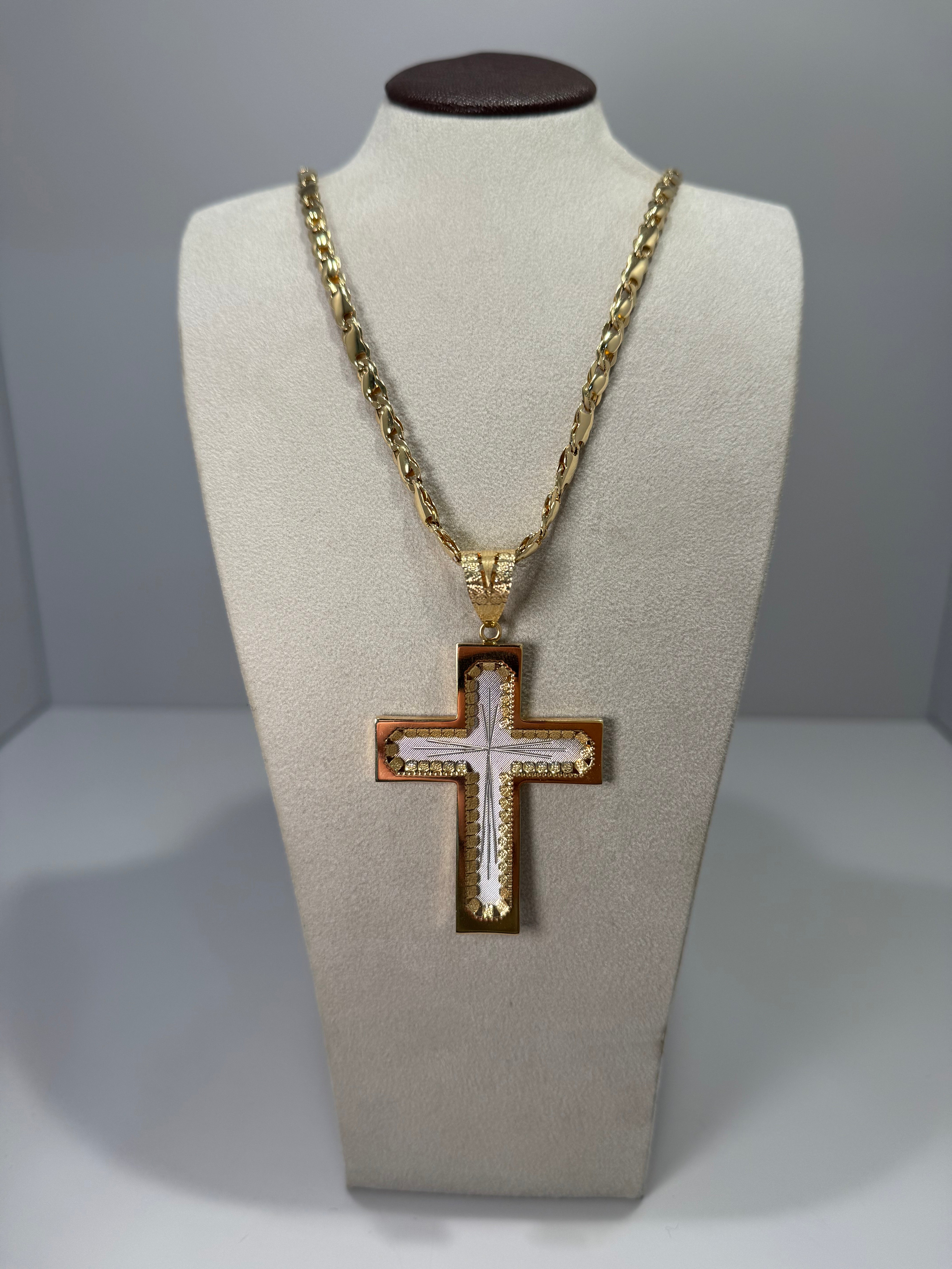 Collana con Croce Radial in Oro 18HT