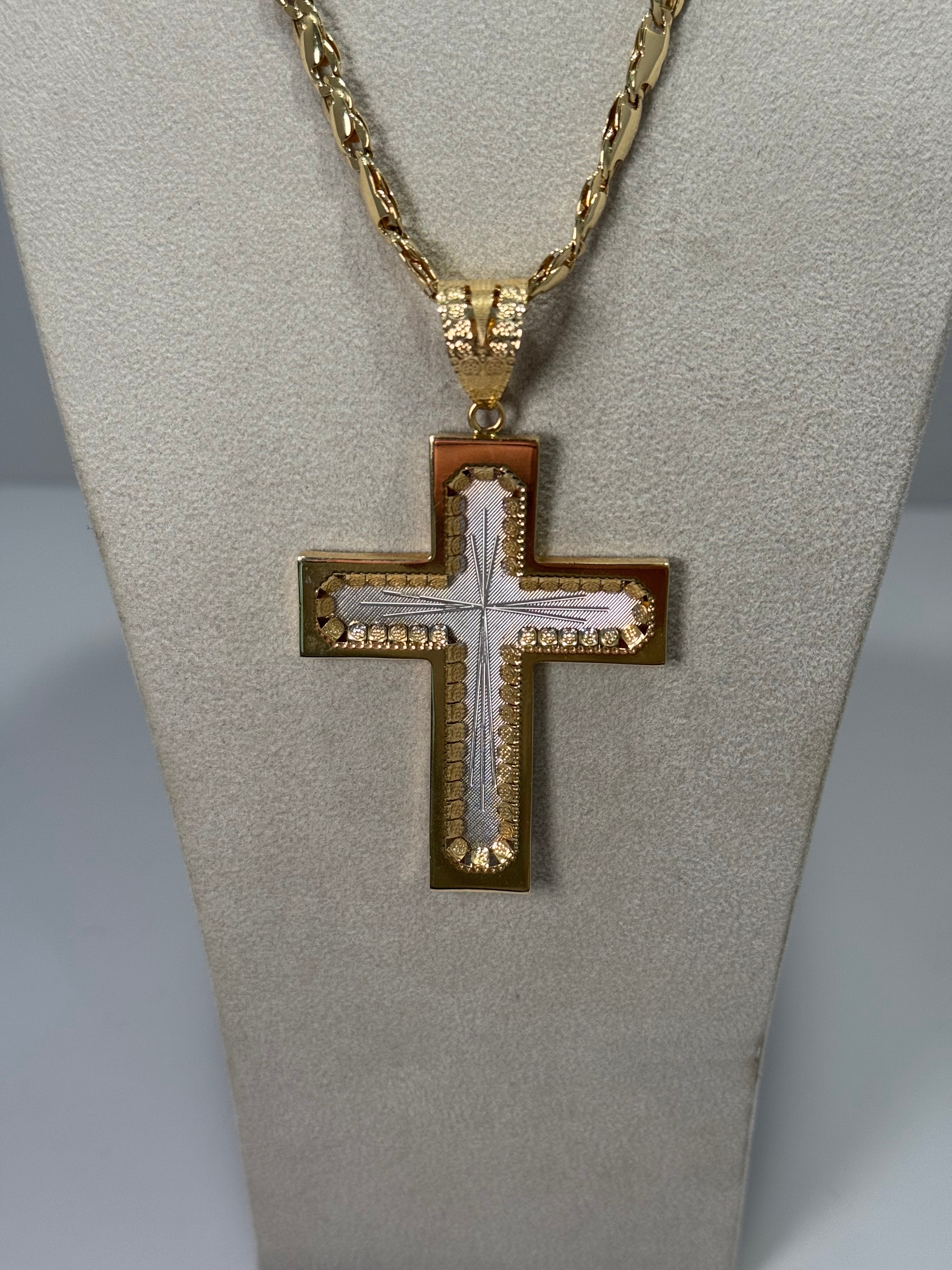 Collana con Croce Radial in Oro 18HT
