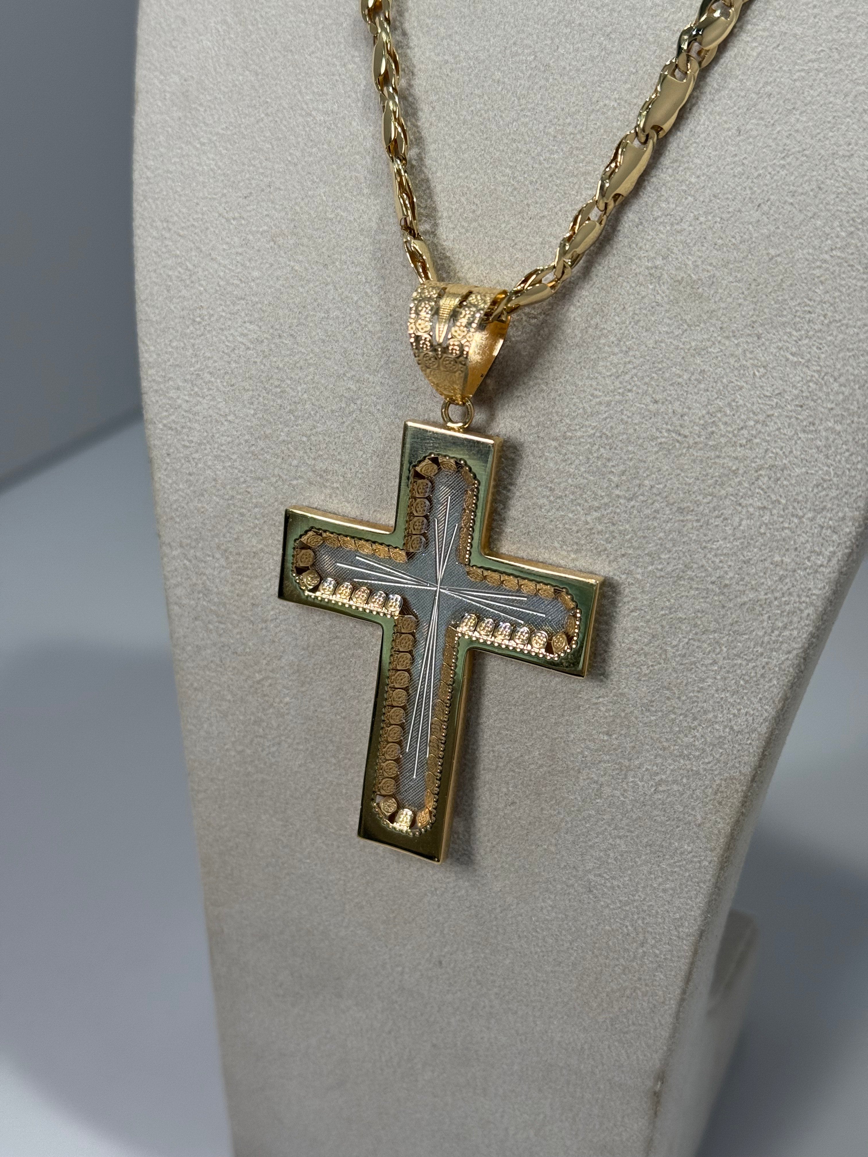 Collana con Croce Radial in Oro 18HT