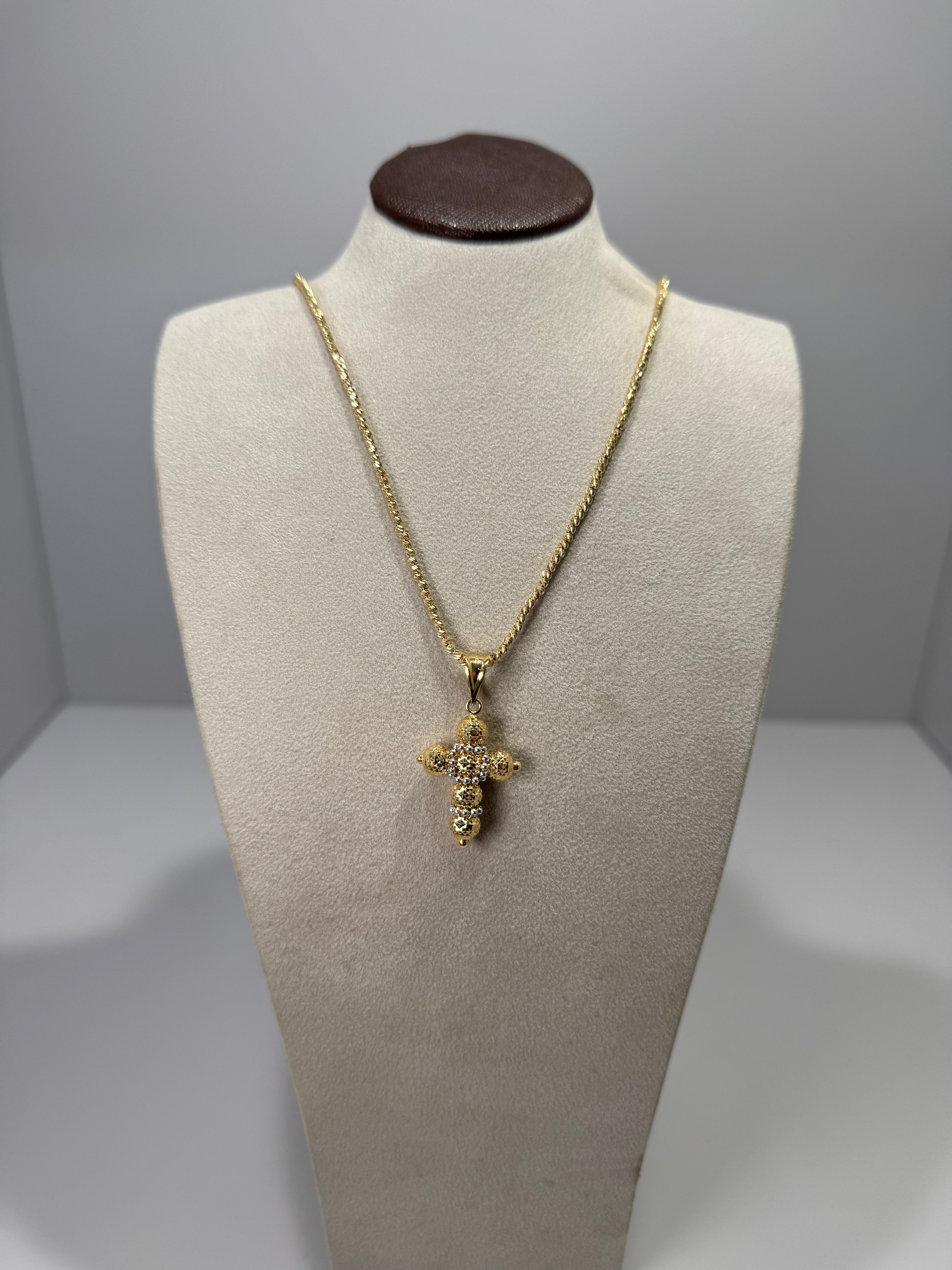 Collana Milleluci con Croce in Oro 18kt