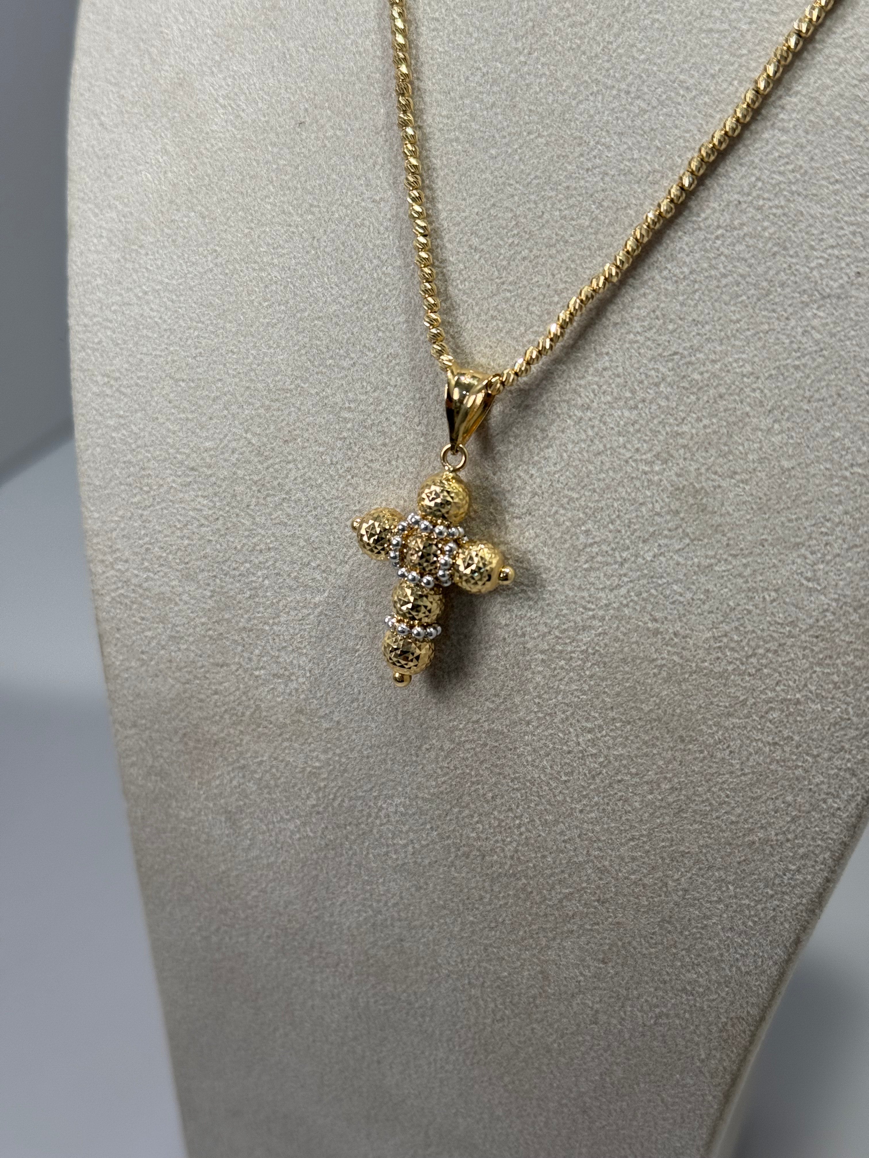 Collana Milleluci con Croce in Oro 18kt