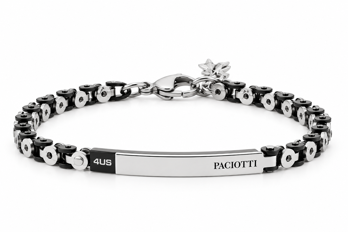 Armband 4US Cesare Paciotti Herren Edelstahl Semistarr Blau 4US 4UBR7571