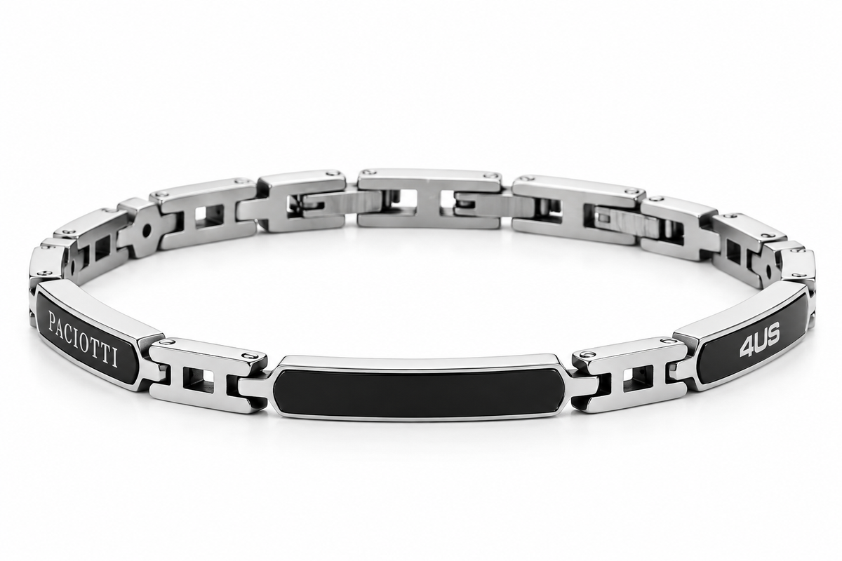 Armband 4US Cesare Paciotti Herren Edelstahl Semistarr Blau 4US 4UBR7571