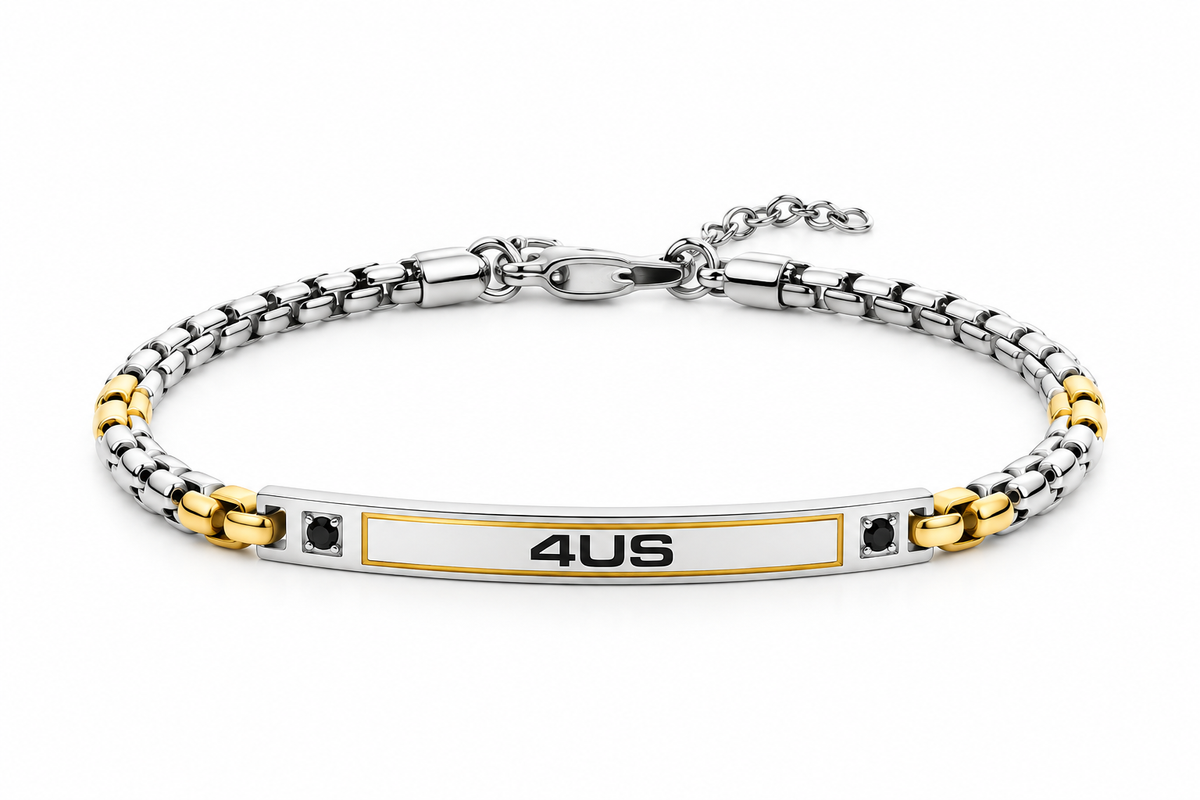 Bracciale da Uomo in Acciaio con pvd oro 4US Paciotti 4US 4UBR8445