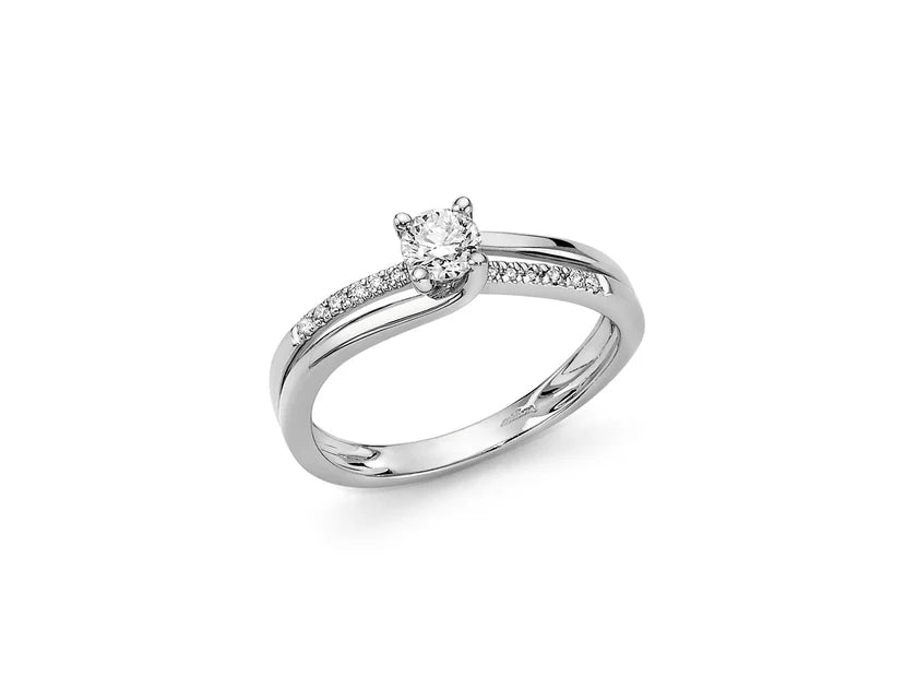 Anello Solitario da Donna in Oro Bianco 18kt Miluna MIL LID3302-018G7