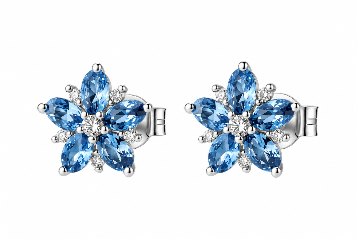 Orecchini da Donna con fiore e cubic zirconia in Argento 925 Brosway BROS FFB138