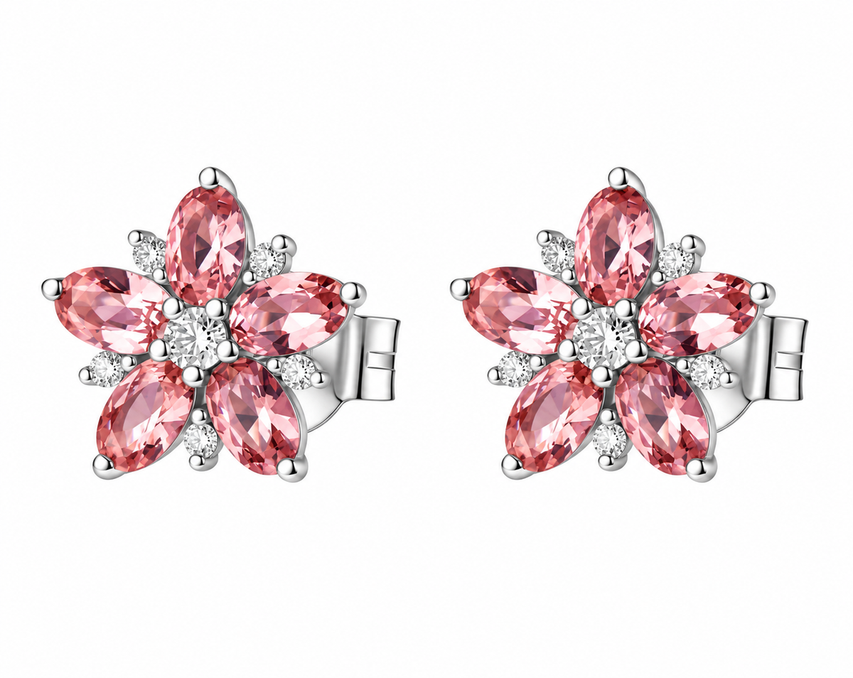 Orecchini da Donna con fiore in Argento 925 e cubic zirconia Brosway BROS FTP28