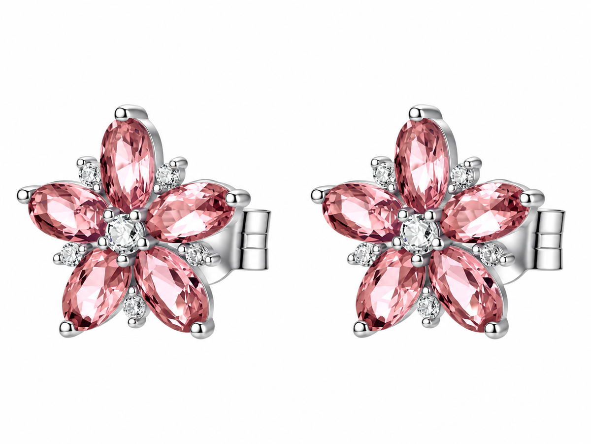 Orecchini da Donna con fiore in Argento 925 e cubic zirconia Brosway BROS FTP29
