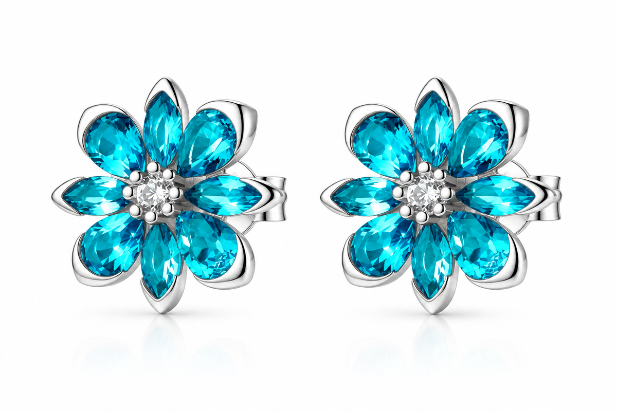 Orecchini da Donna con fiore e cubic zirconia in Argento 925 Brosway BROS FAG28