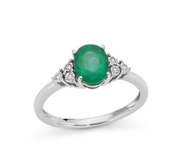 Anello con Smeraldo e Diamanti collezione Luce 378 linea IRIDE – DonnaOro