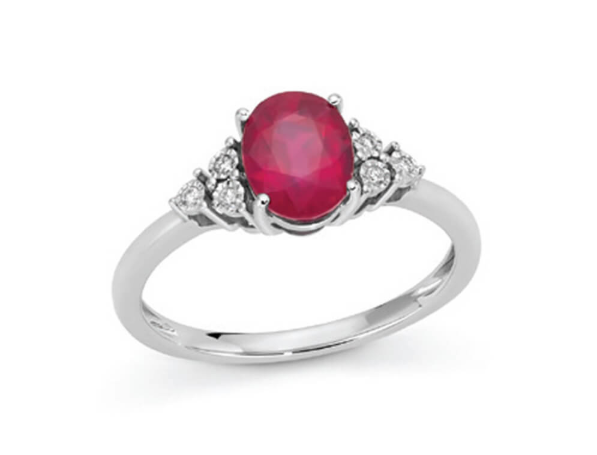 Anello con Rubino e Diamanti collezione Luce 378 linea IRIDE – DonnaOro