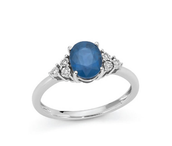 Anello con Zaffiro e Diamanti collezione Luce 378 linea IRIDE – DonnaOro