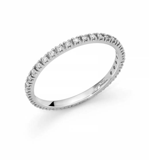 Anello da Donna Eternity di Diamanti in Oro Bianco Miluna MIL LID4012