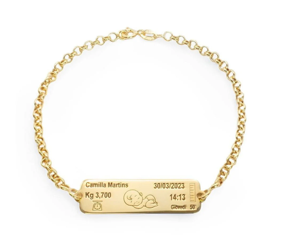 Bracciale Nascita Personalizzato in Argento 925 TIZ AGBR98