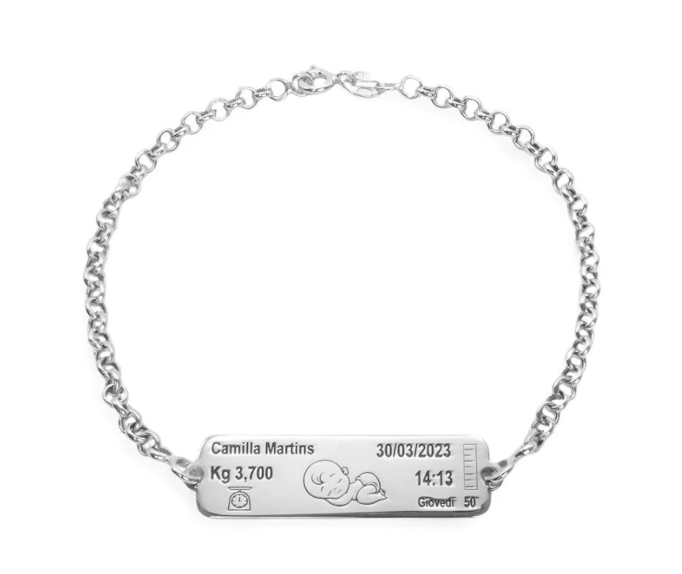 Bracciale Nascita Personalizzato in Argento 925 TIZ AGBR98