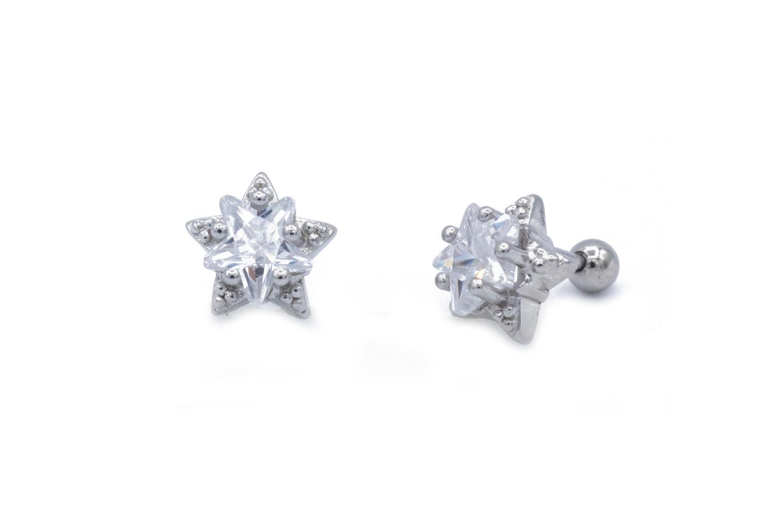Piercing Star con Zirconi in Argento 925 TIZ AGOR 331