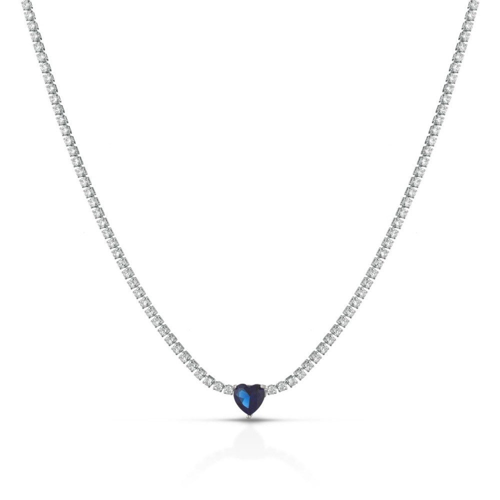 Choker Aurora Tennis con Cuore in Argento 925 TIZ DROP 60