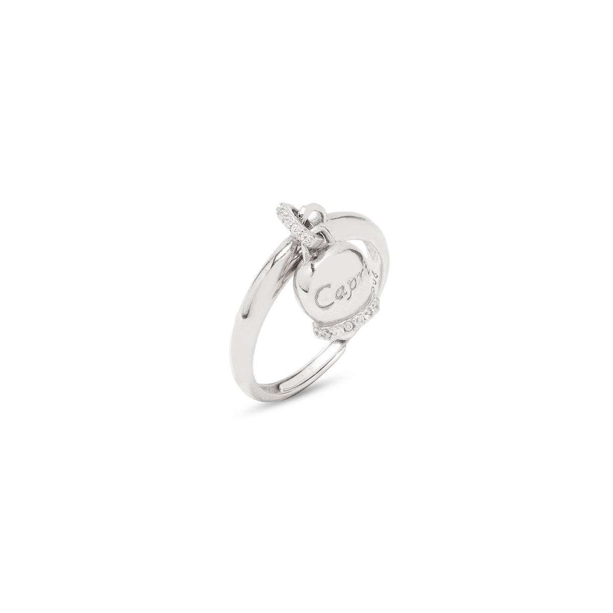 Anello Campanella, realizzato in argento 925 e zirconi