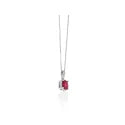 Collana Donna Miluna Oro Bianco 18 KT Diamanti Rubino Rosso MIL CLD4195