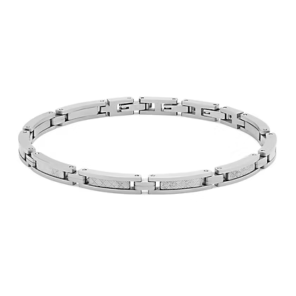 Bracciale da Uomo in Acciaio lucido e satinato Comete COM UBR980