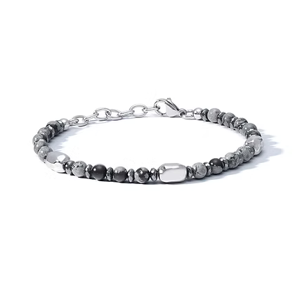 Bracciale da Uomo in acciaio Rodocrosite ed Ematite Comete COM UBR1210