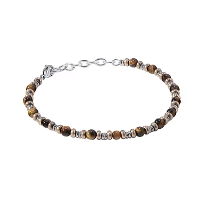 Bracciale da Uomo in acciaio pvd rosè e Occhio di Tigre Comete COM UBR1136