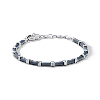 Bracciale da Uomo in acciaio con Ematite Grigia Comete COM UBR1343