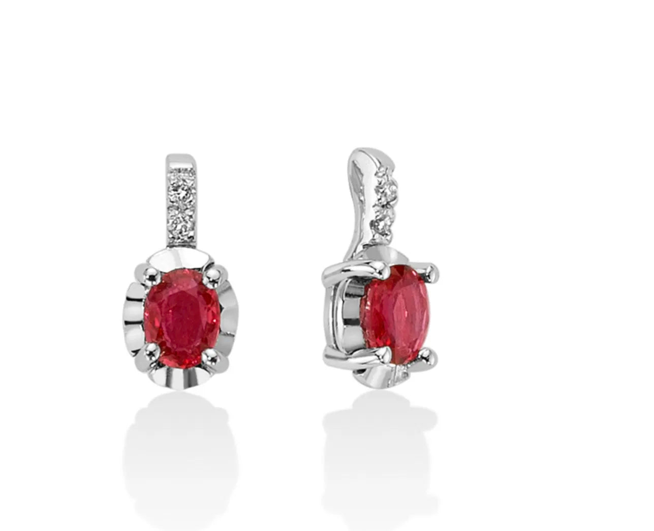 Orecchini Donna Miluna Rubini E Diamanti MIL ERD2472
