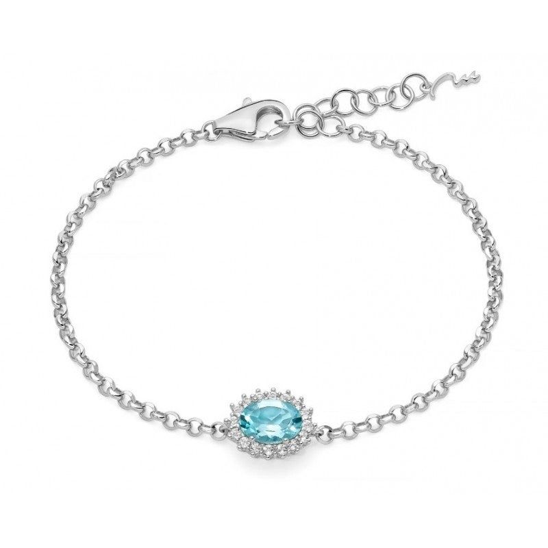 Bracciale da Donna Miluna Gemma del Cielo ovale e topazi bianchi MIL BRD1104