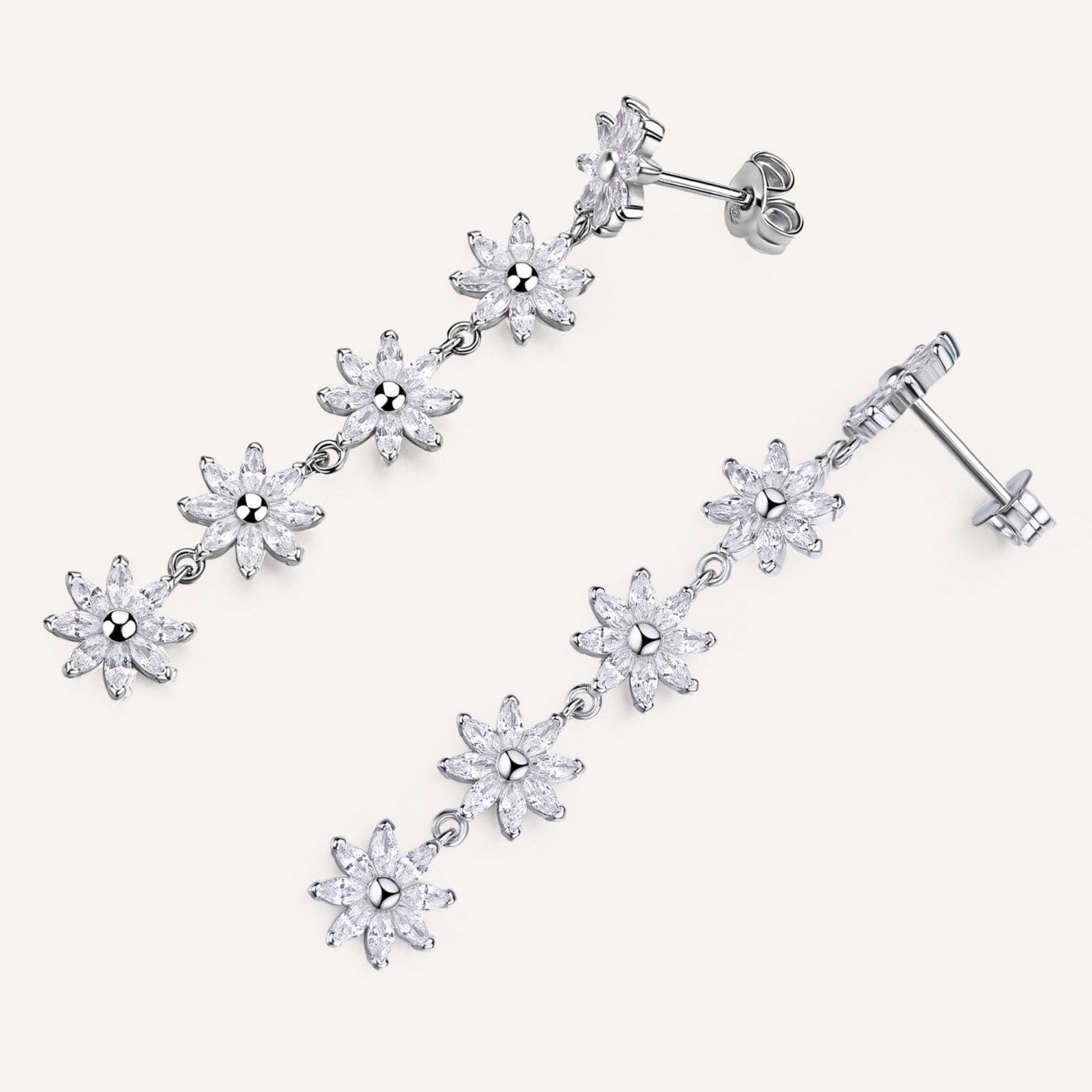 Orecchini pendenti gaia in Argento 925 ROS RZGA75