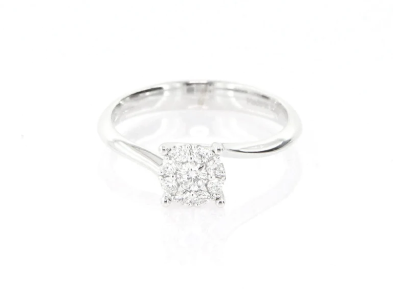 Anello da Donna in Oro Bianco e Diamanti Davite e Delucchi DD AA 031864