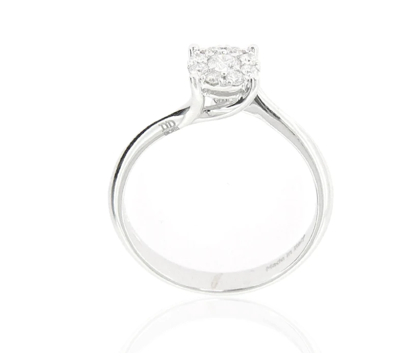 Anello da Donna in Oro Bianco e Diamanti Davite e Delucchi DD AA 031864