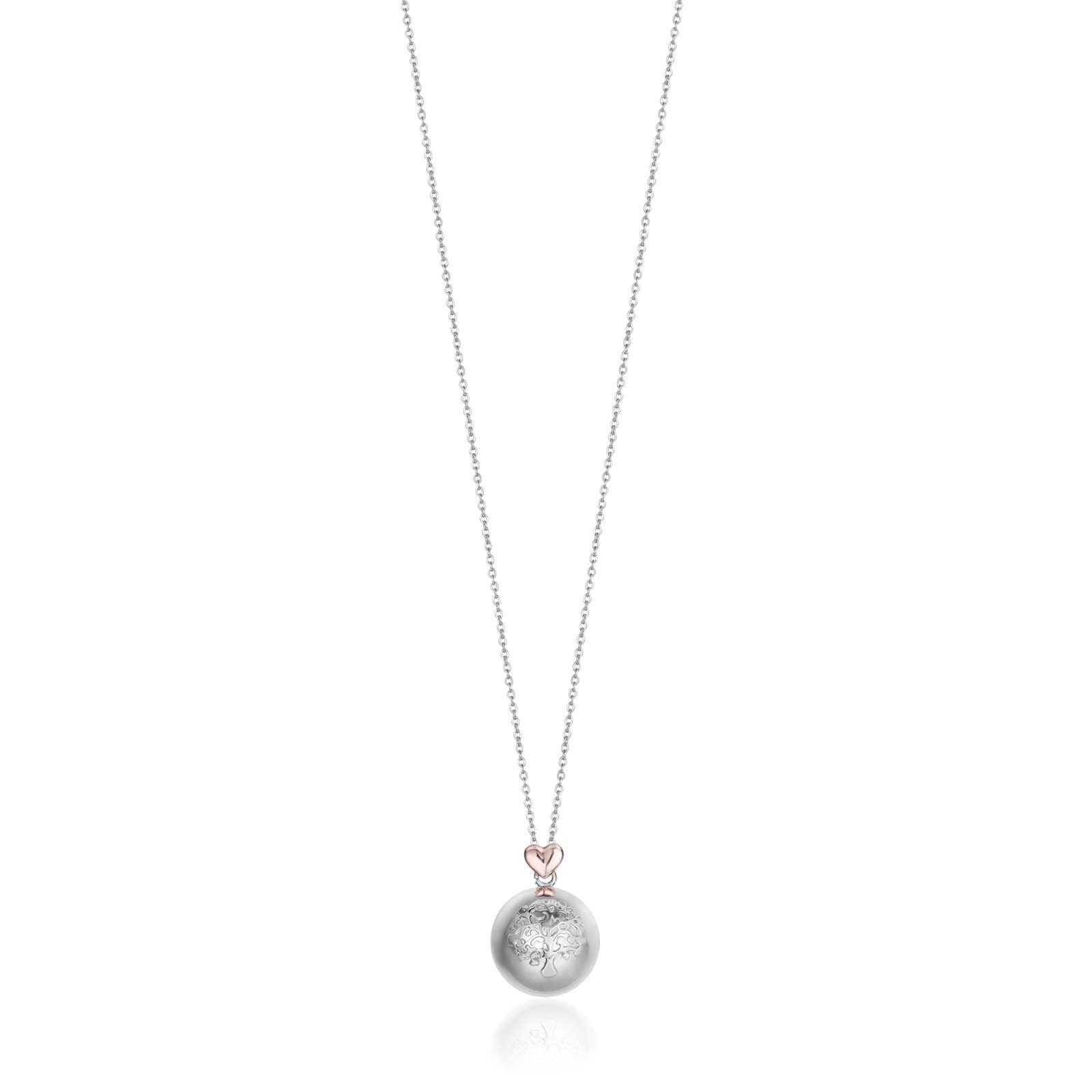 COLLANA CHIAMA ANGELI IN ACCIAIO CON ALBERO DELLA VITA E CUORE LUCA BARRA LB CK1223