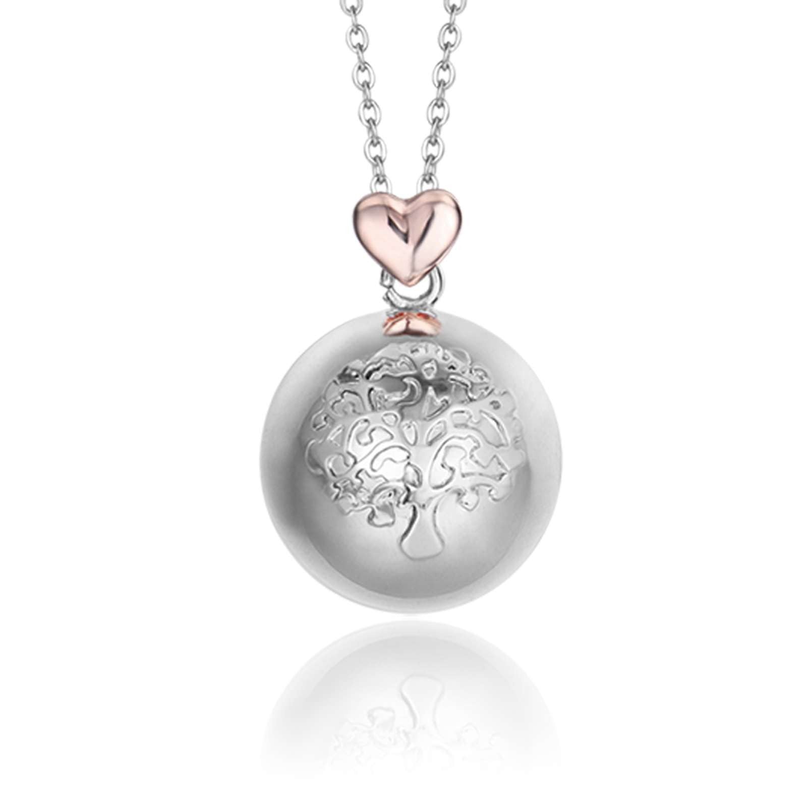 COLLANA CHIAMA ANGELI IN ACCIAIO CON ALBERO DELLA VITA E CUORE LUCA BARRA LB CK1223