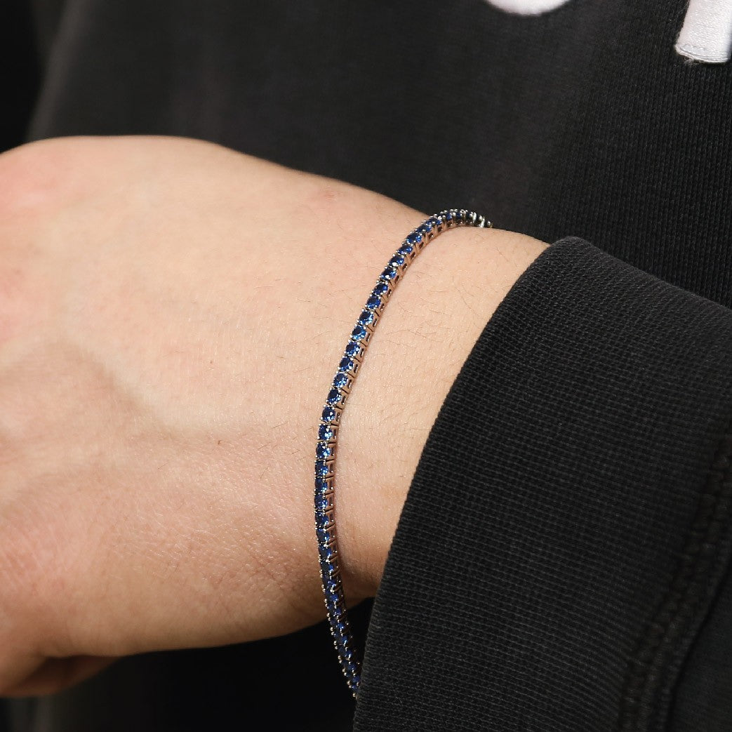 Bracciale Tennis Unisex Tiziano Argento TIZ AGTEN BLU