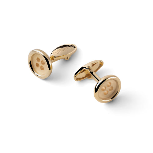 Gemelli bottone in argento dorato Unoaerre 1AR 6608
