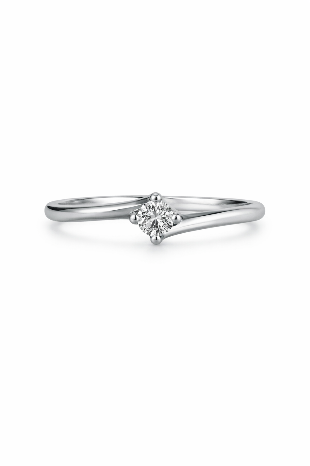 Solitario da Donna in Oro Bianco e Diamante ct 0,26 F VVS 1 Tiziano TIZ SOL 016