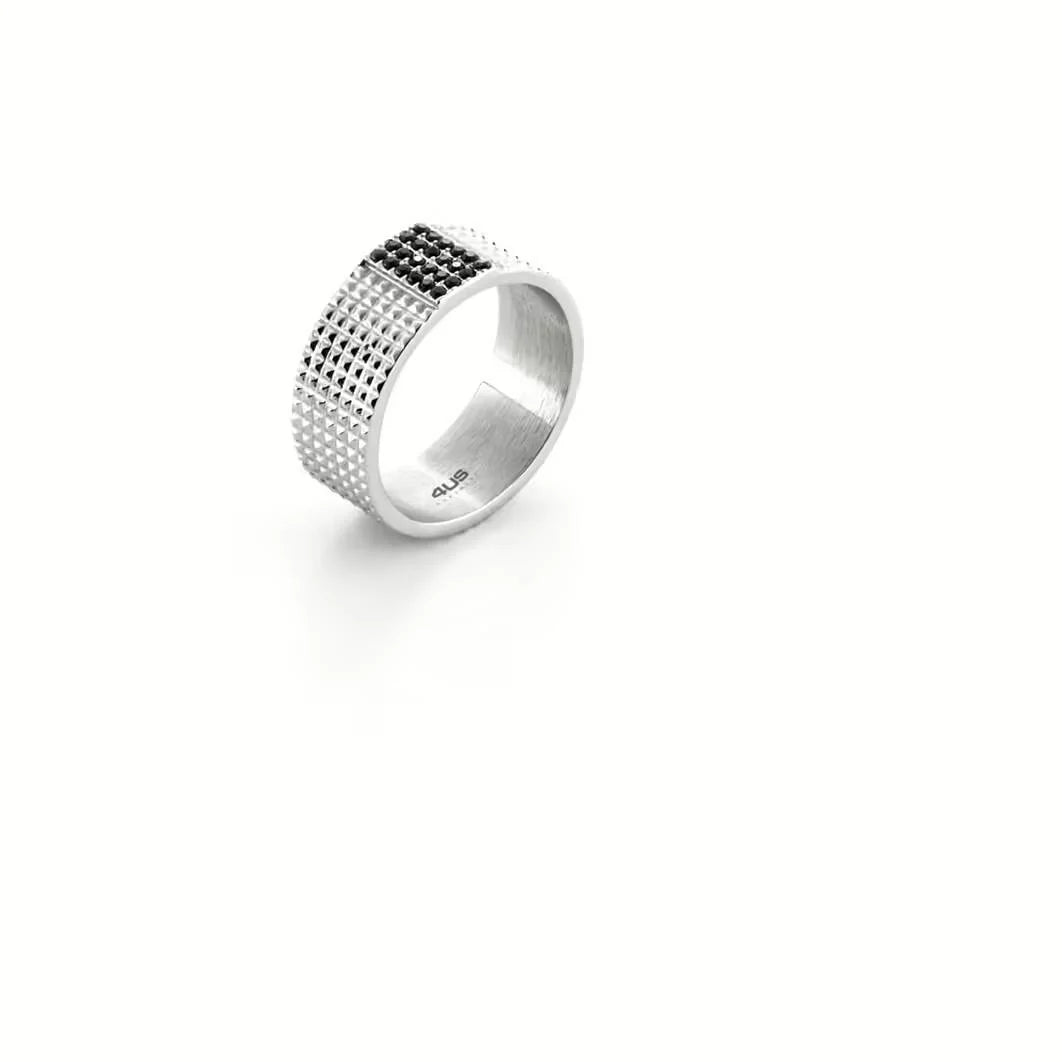 Anello da Uomo Acciaio Zirconi Neri Cesare Paciotti 4US 4UAN6361