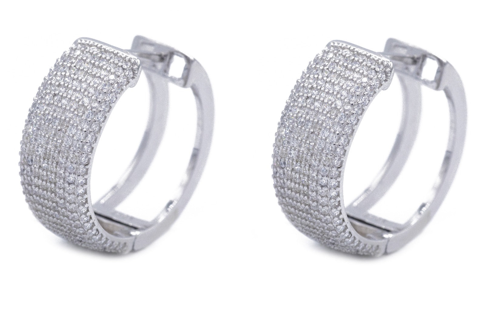 Orecchini Cerchio Pavé BIG in Argento 925 TIZ AGOR 305