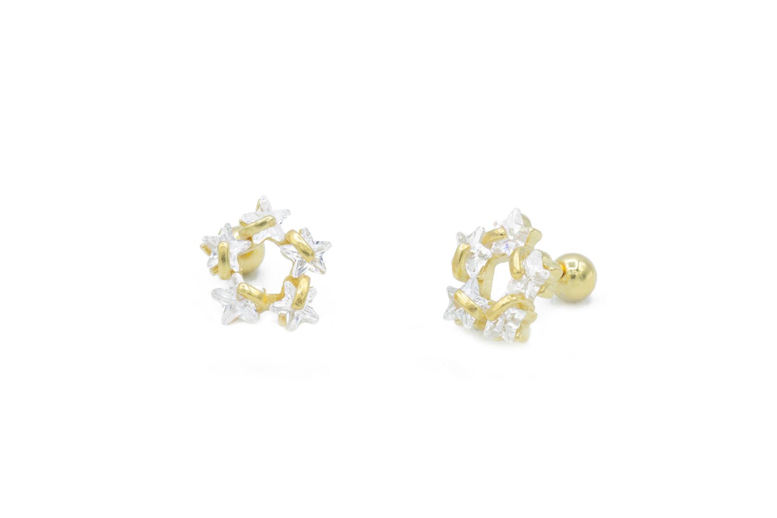 Piercing Ros Gold con Zirconi in Argento 925 TIZ AGOR 329G