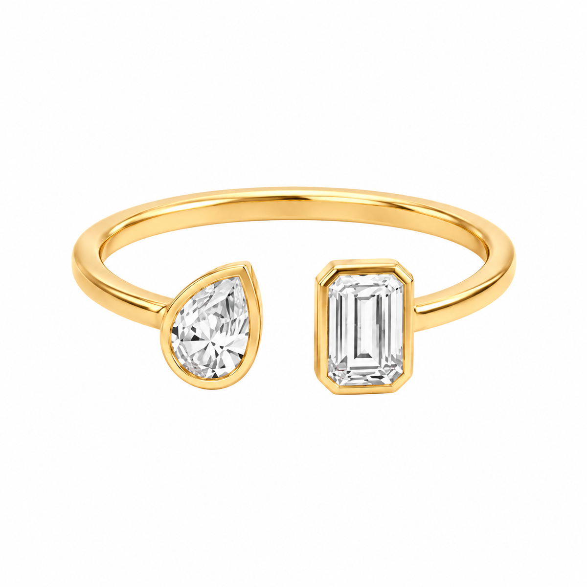 Anello da Donna Moi et Toi Emerald and Pear in Argento 925 Rue de Mille RDM AN-040 M1 AU