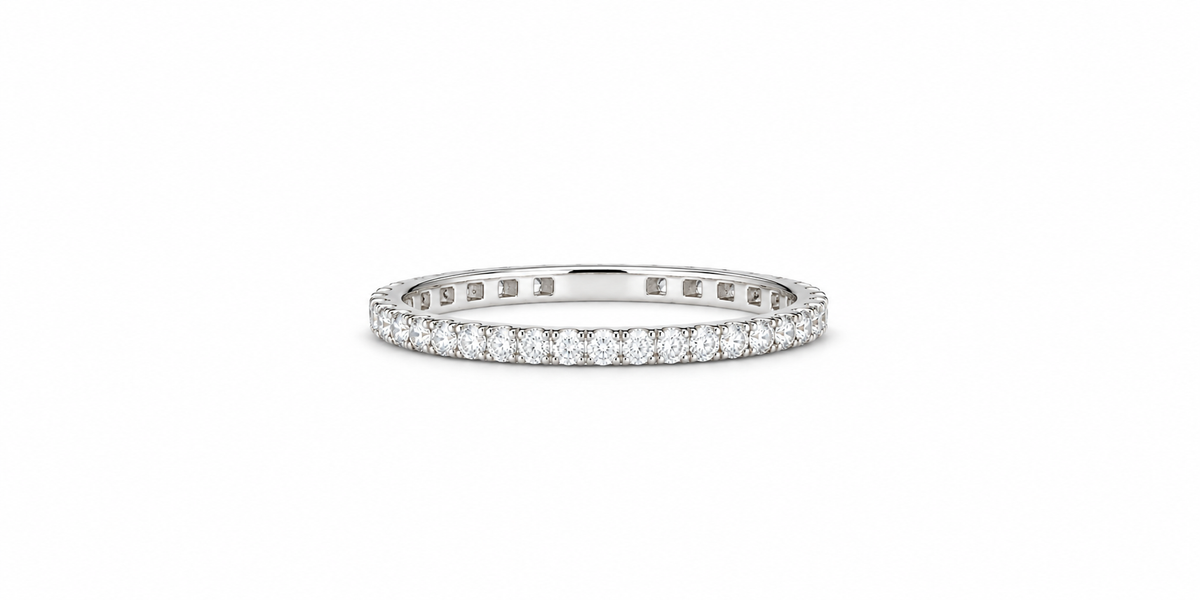 Tiziano TIZ ANVER 058 White Gold Eternity Ring with 0.58ct Brown Diamonds