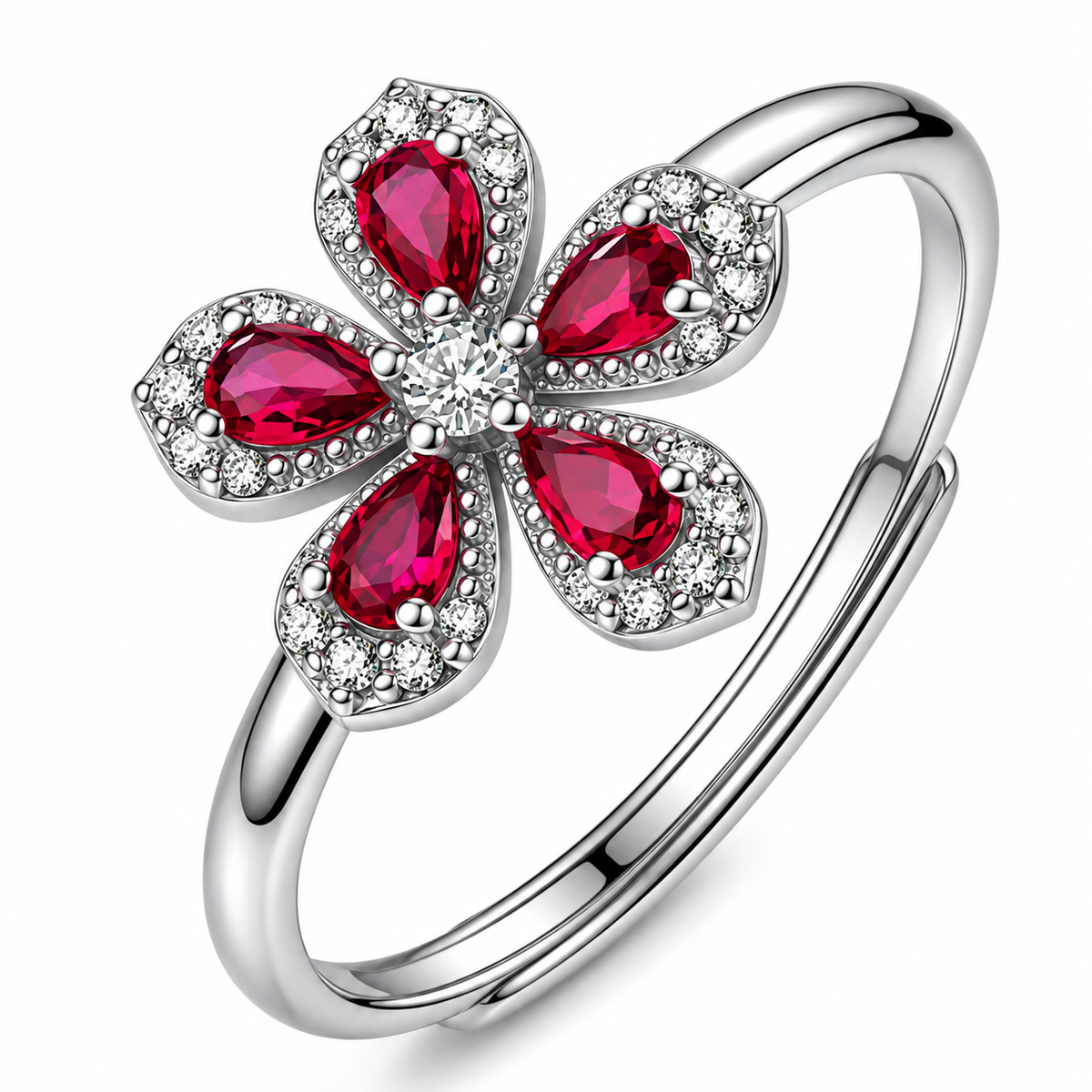 Anello da Donna con fiore in Argento 925 e cubic zirconia Brosway BROS FPR153